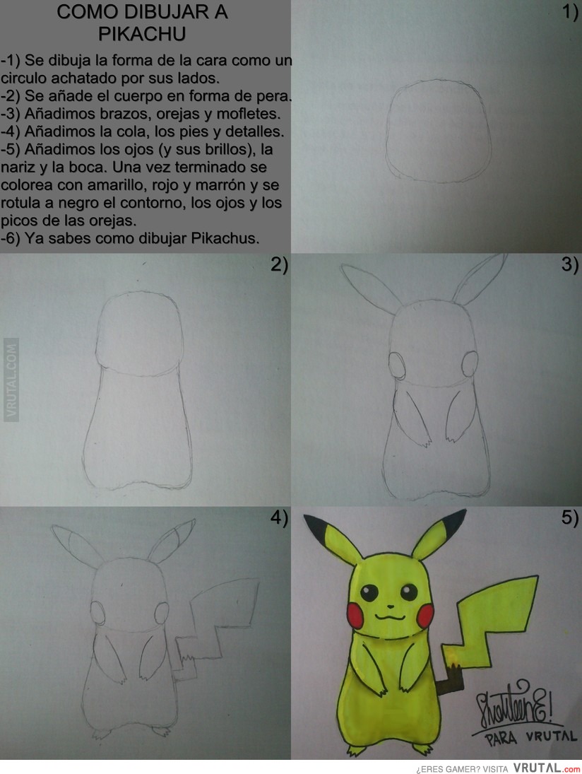 VRUTAL / Cómo dibujar a Pikachu