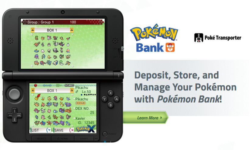 Querido Escudero Muerto en el mundo VRUTAL / Pokémon Bank llega a Nintendo 3DS